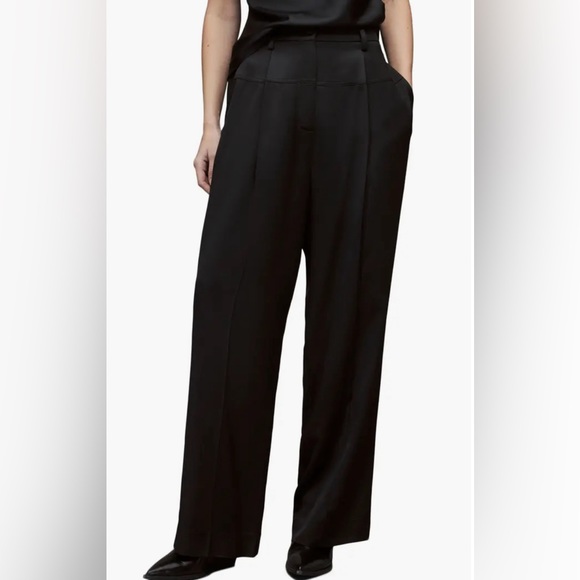 All Saints Norah Trousers in Black - Picture 1 of 8